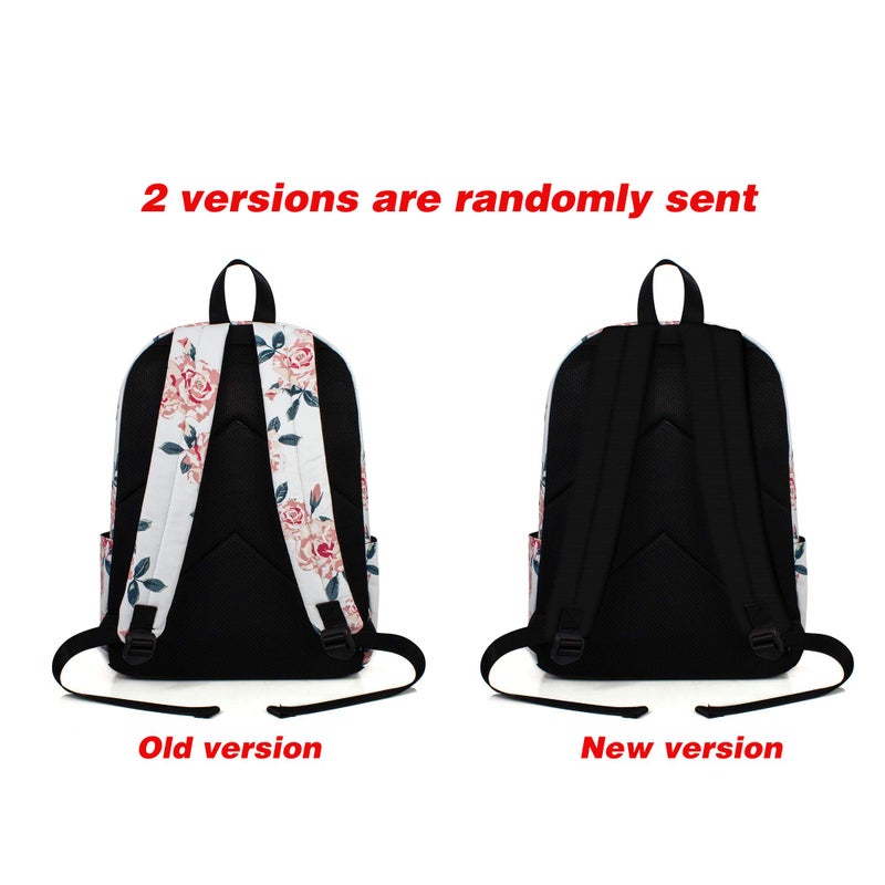 Leaper Travel Backpack for Women Girls Water Resistant Backpack for School Laptop Backpack Kids Backpack Kawaii Bookbag Floral Beige - Image 3